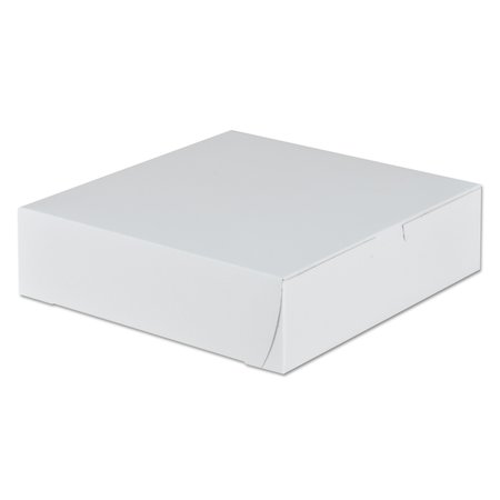 Sct Tuck-Top Bakery Boxes, 9w x 9d x 2 1/2h, White, PK250 953